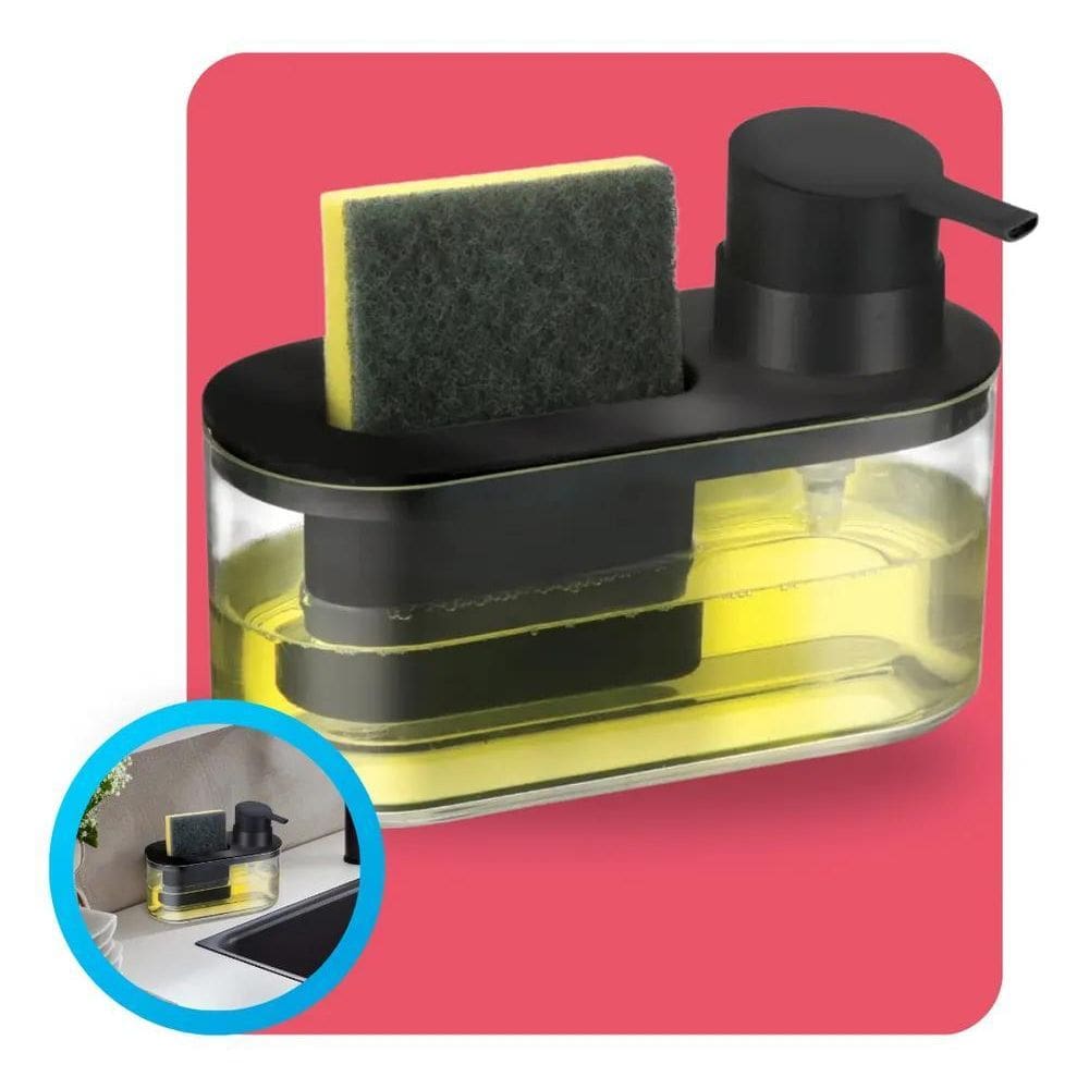 2X Dispenser Dosador Sabão Detergente Sabonete 550Ml Com Sup