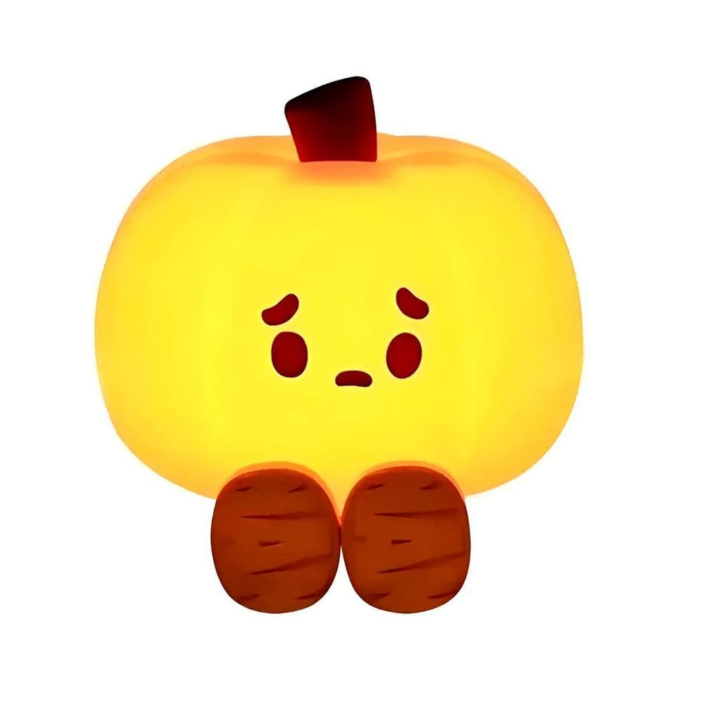 Luminária Infantil Abóbora Led Silicone Recarregável Touch