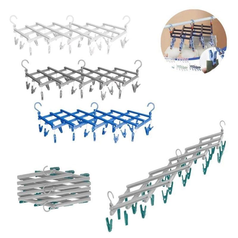 Varal Sanfonado 29 Prendedores Ajustável Para Roupas Leves