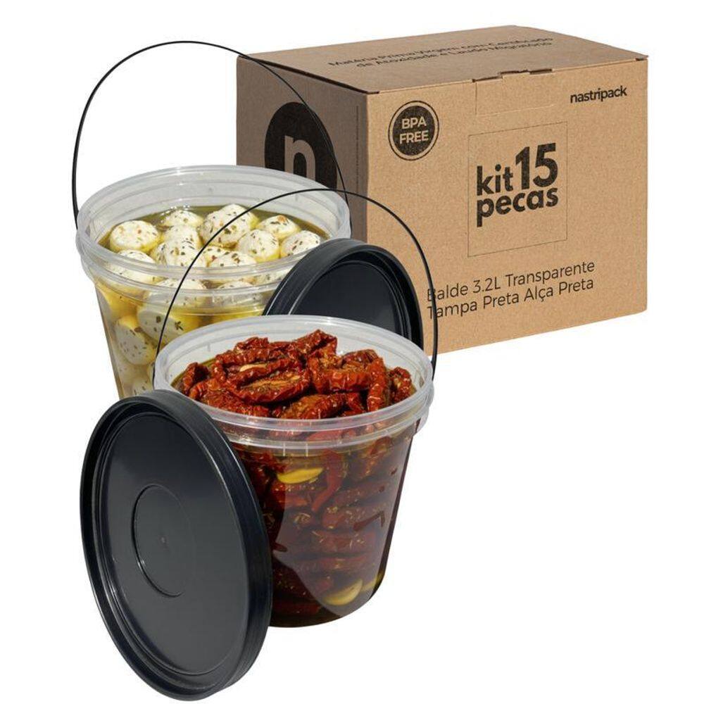 Balde Se Transparente 3.2L - 15 Pçs