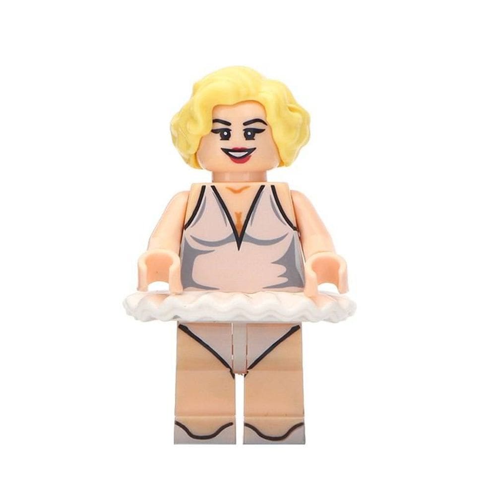 Boneca Marylin Monroe Cinema Classico Bloco De Montar