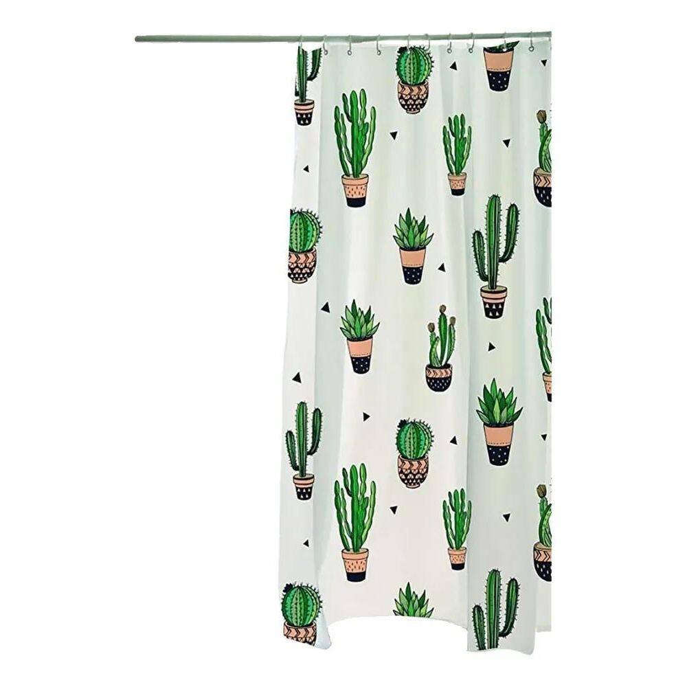 2X Cortina Box Poliéster Diversas Estampas 198X180Cm