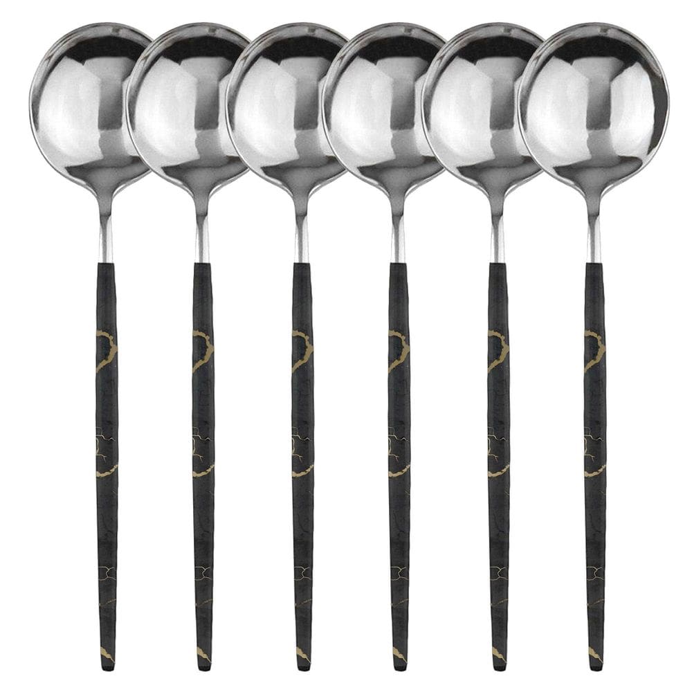 Conjunto De Talheres Inox Slim 6 Colheres De Sobremesa