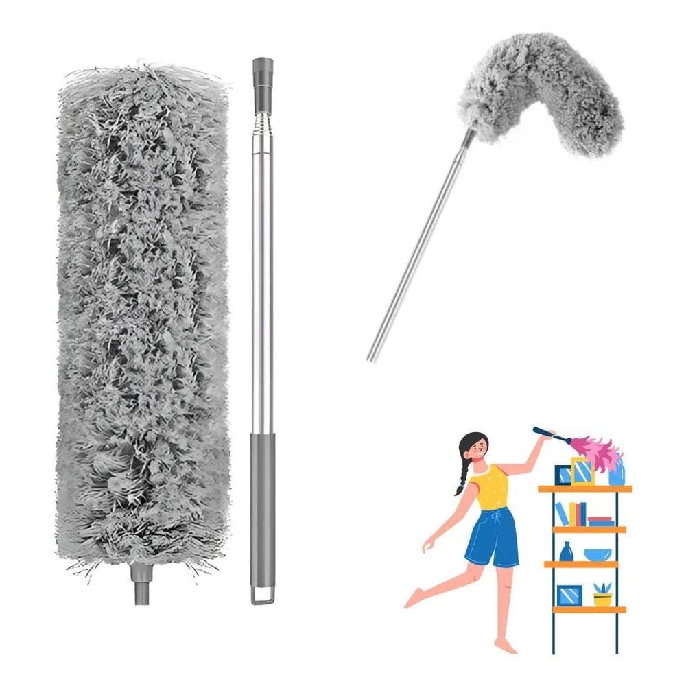 2X Espanador Cabo Longo Com Extensor Eletrostatico De Pó Tet