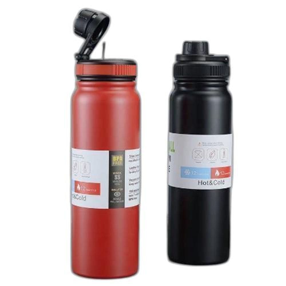 Super Garrafa Térmica 1000Ml Inox Infusor Quente Fria Aço