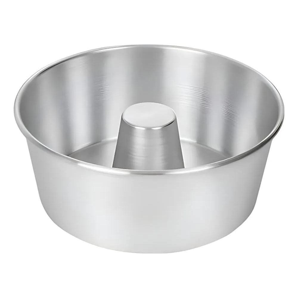 2X Forma Assadeira Redonda Bolo Pudim C/Tubo N 24 Alumínio D