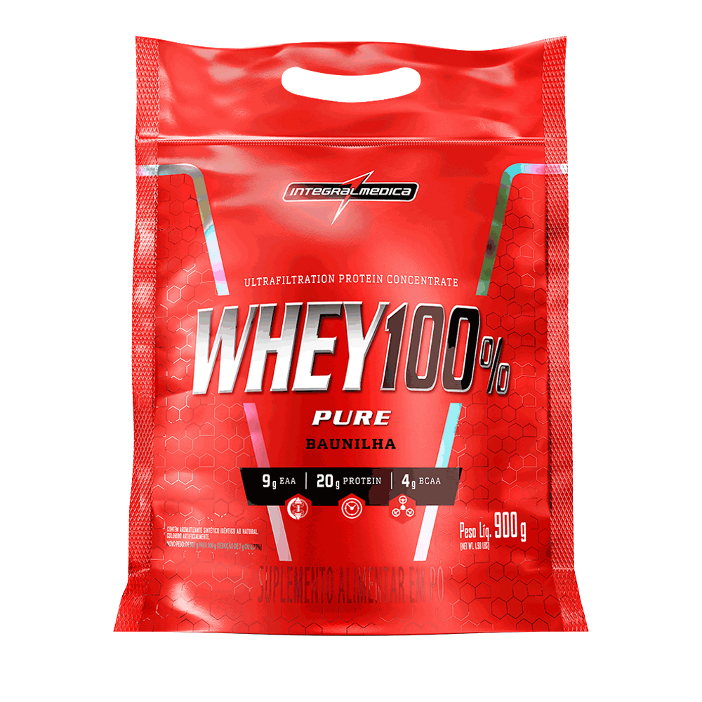 Proteína Concentrada Integralmedica Whey 100% Pure 900g