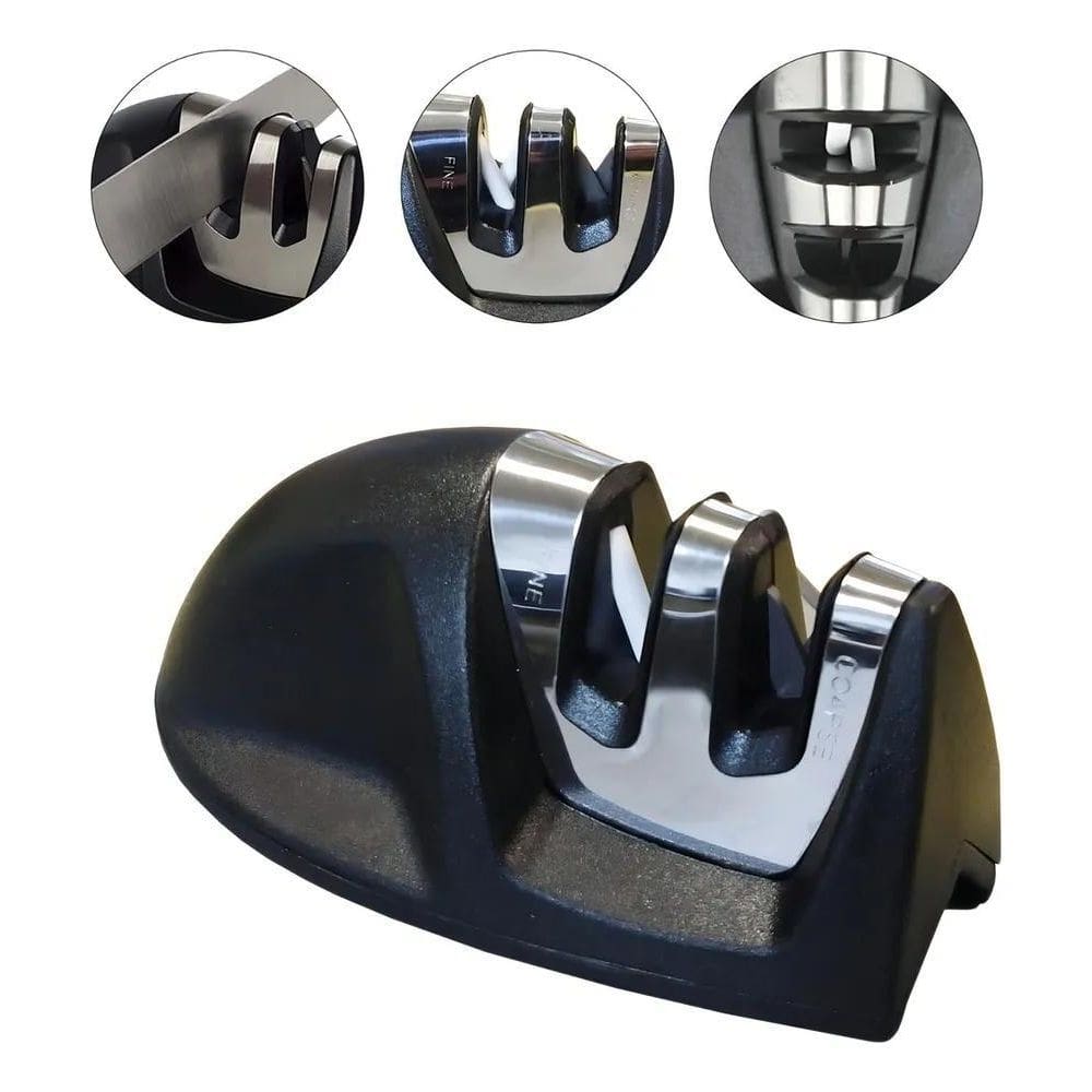 2X Afiador Amolador De Facas 9,5Cm X 5Cm - Mor