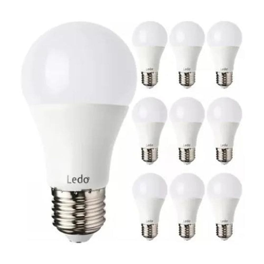 2X Kit 10 Lâmpada Led Bulbo 15W E27 Branco Frio Ledo Cor Da