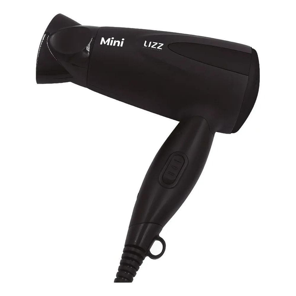 2X Secador De Cabelo Lizz Mini Preto 1200W Viagem