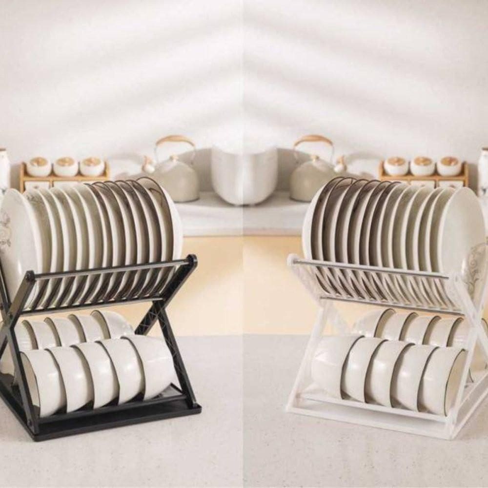 Escorredor De Louça Duplo Porta Pratos E Talheres