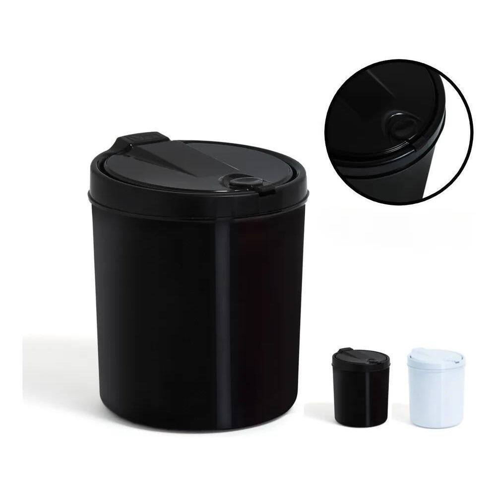 2X Lixeira De Pia Plástico 3 Litros Click Cesto De Lixo Cozi