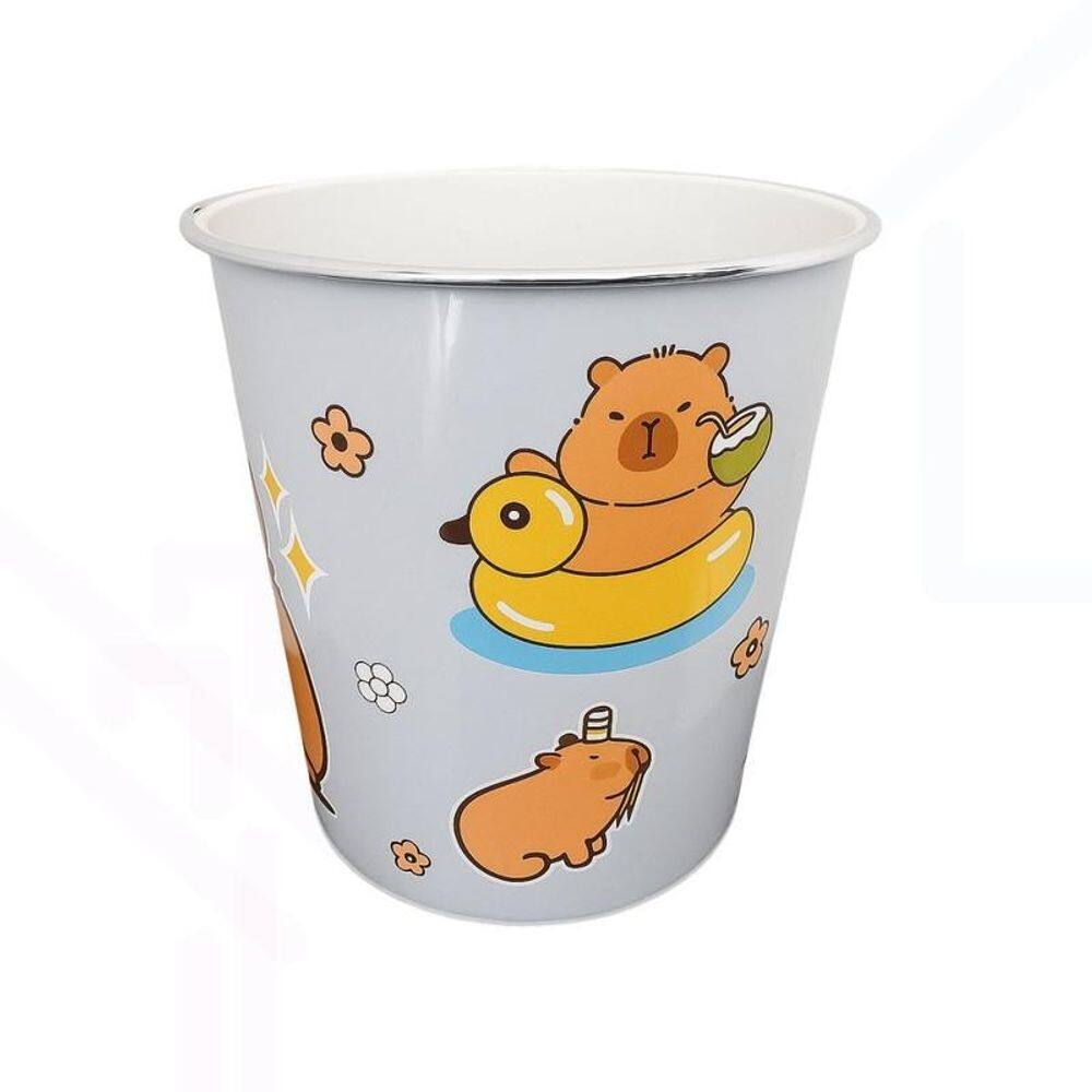 Lixeira Balde Estampa Capivara Fofinha Divertida De Plástico