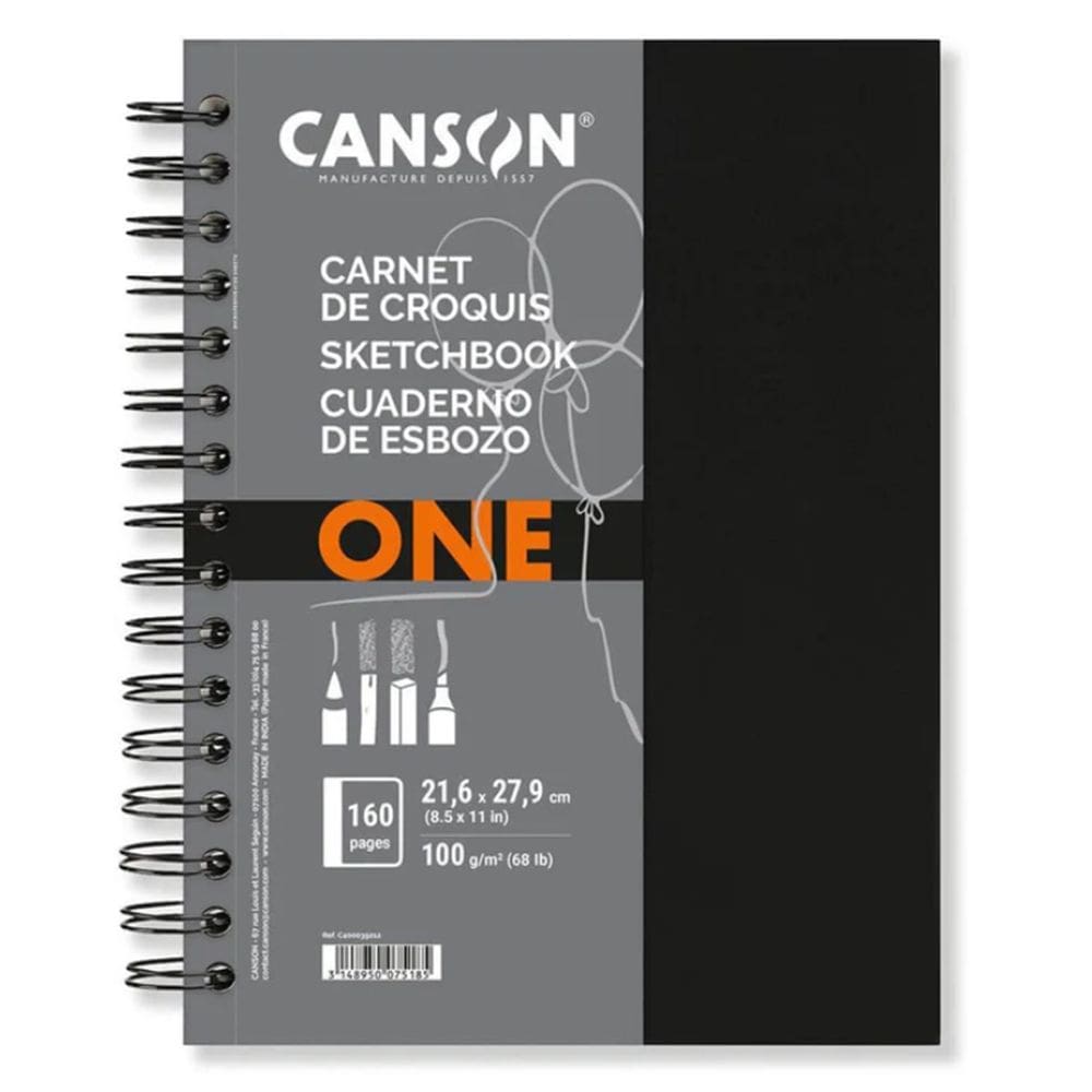 Caderno Sketchbook One 21,6x27,9cm Espiral 100g 80F - Canson