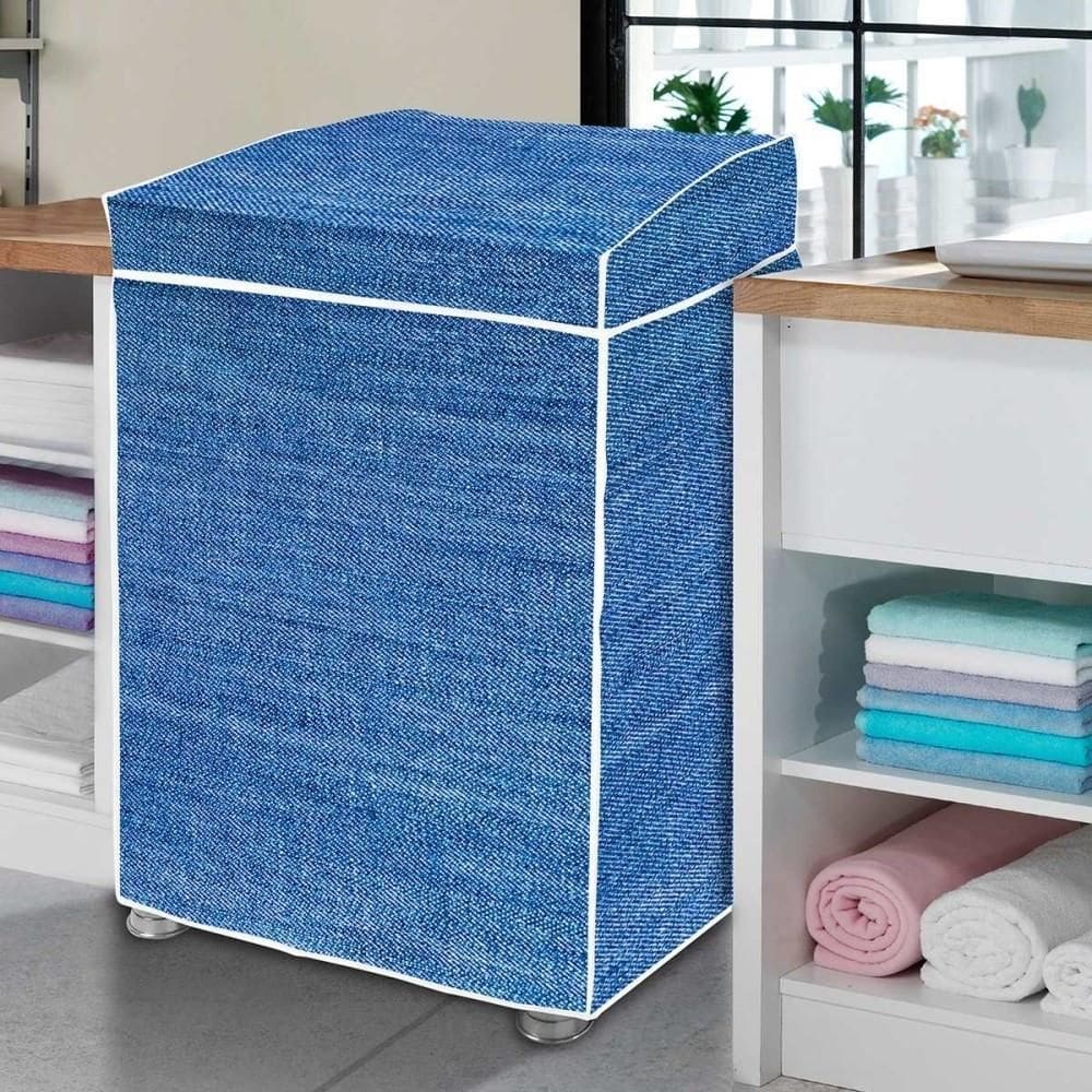 Capa Para Máquina De Lavar Flanelada Jeans P