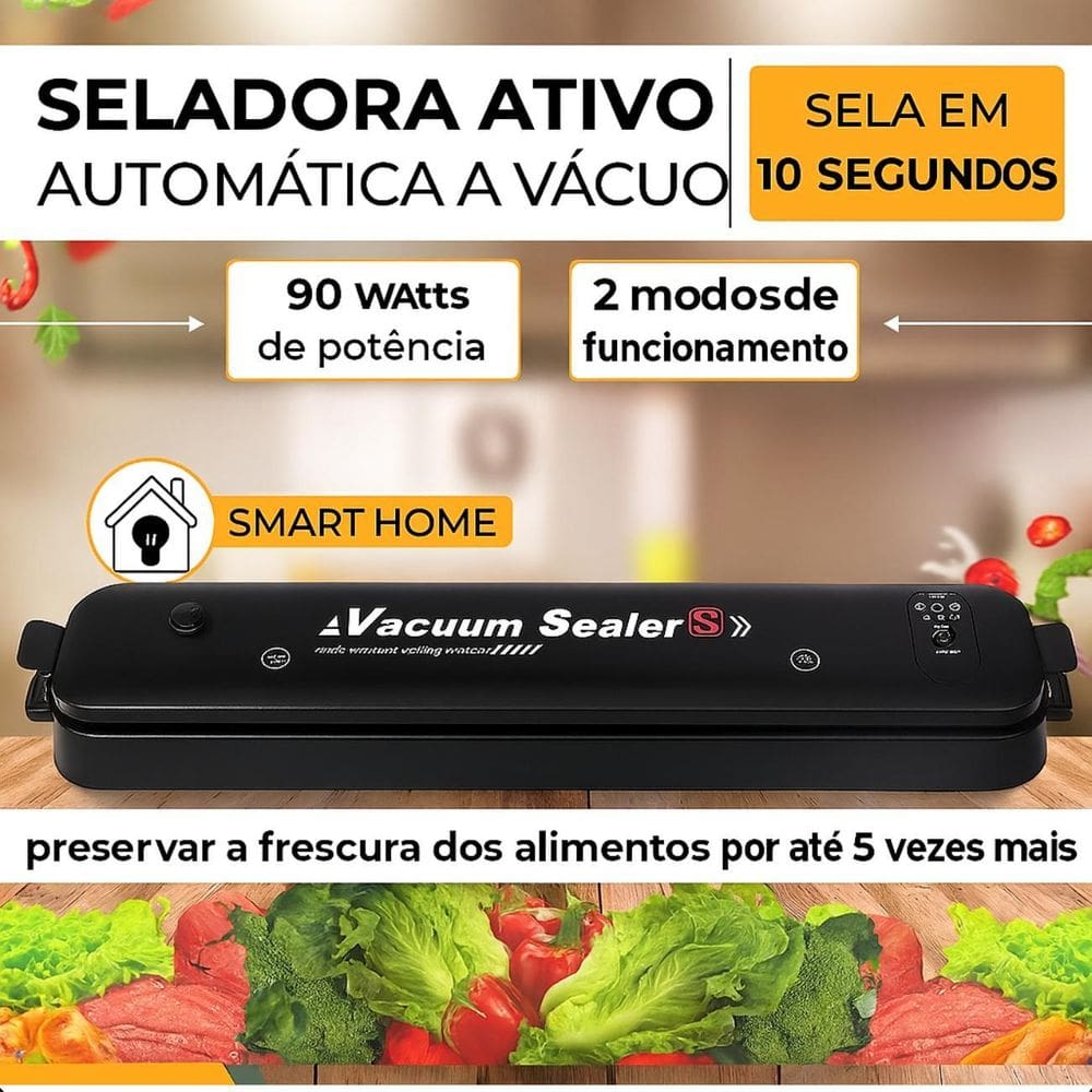 Seladora Portátil Alimentos Vácuo Bivolt De Qualidade