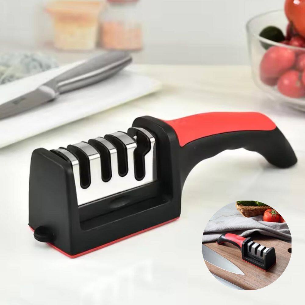 Afiador 3 Em 1 Para Facas E Tesouras