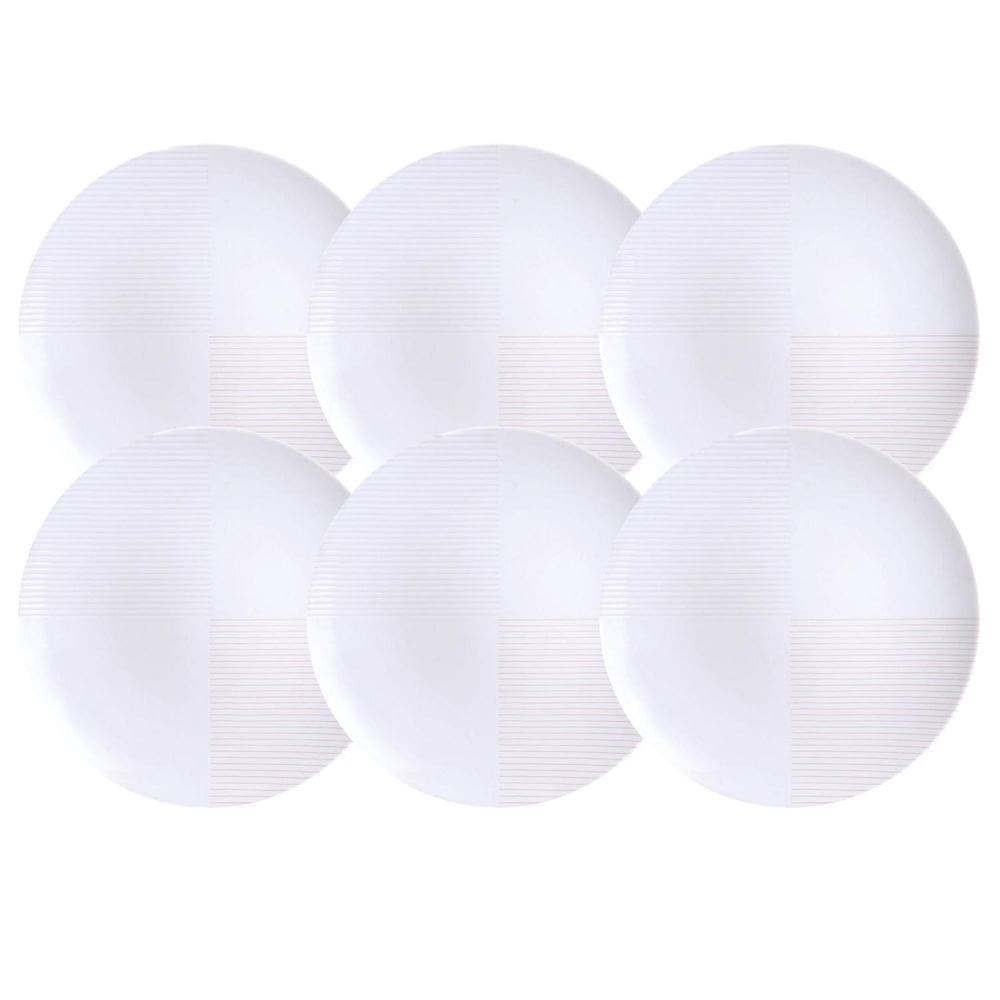 Jogo Pratos Rasos Jantar Refeição Grid 28Cm 6 Pçs Tramontina