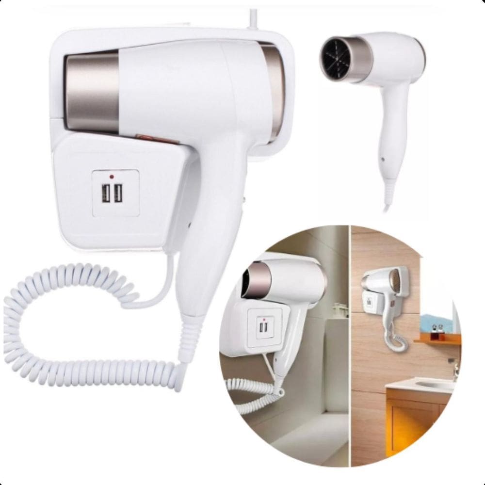 Secador De Parede Branco Para Spas E Hotéis 220V