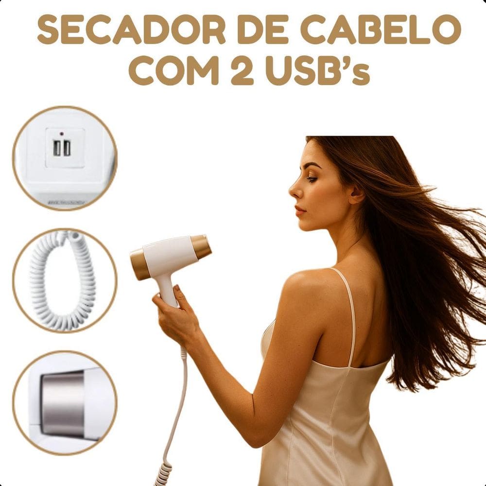 Secador Fixo Compacto Para Spas E Hotéis 220V