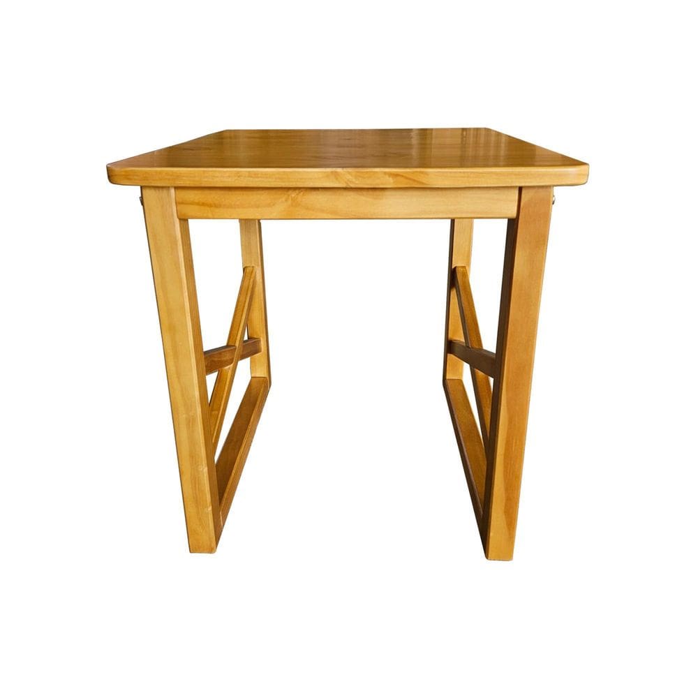 Mesa De Centro Em Madeira Quadrada Lateral Apoio Sofá