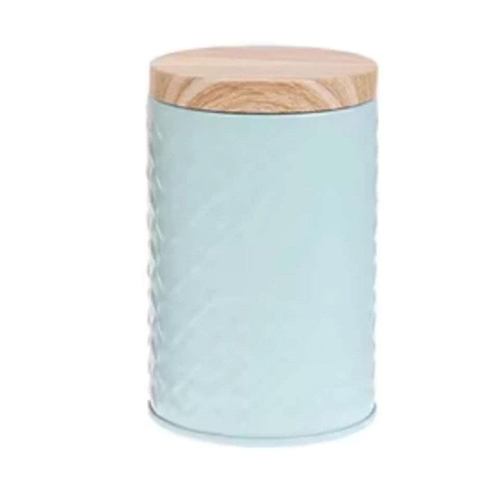 Lata Biscoito Bala Organizador Decorativo Metal Azul