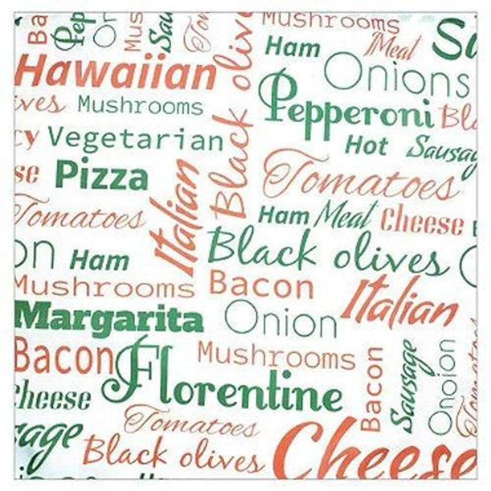 Kit 4 Guardanapos De Tecido Mamma Mia 40Cmx40Cm