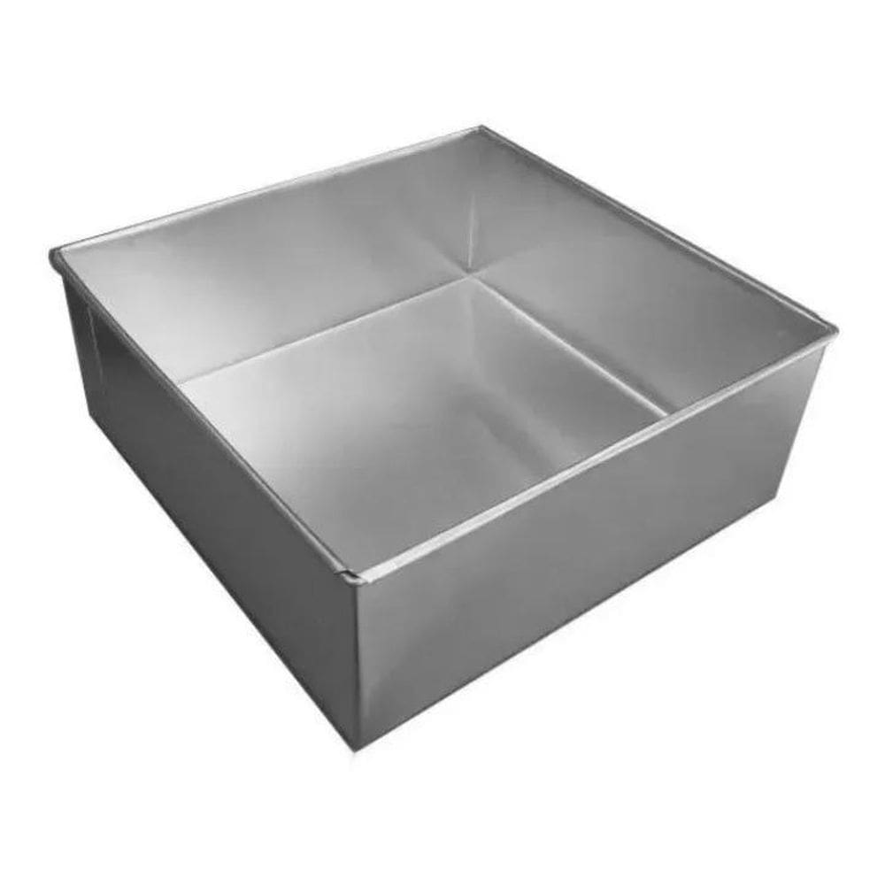 2X Forma Quadrada Alta 20X10Cm Fundo Fixo Alumínio