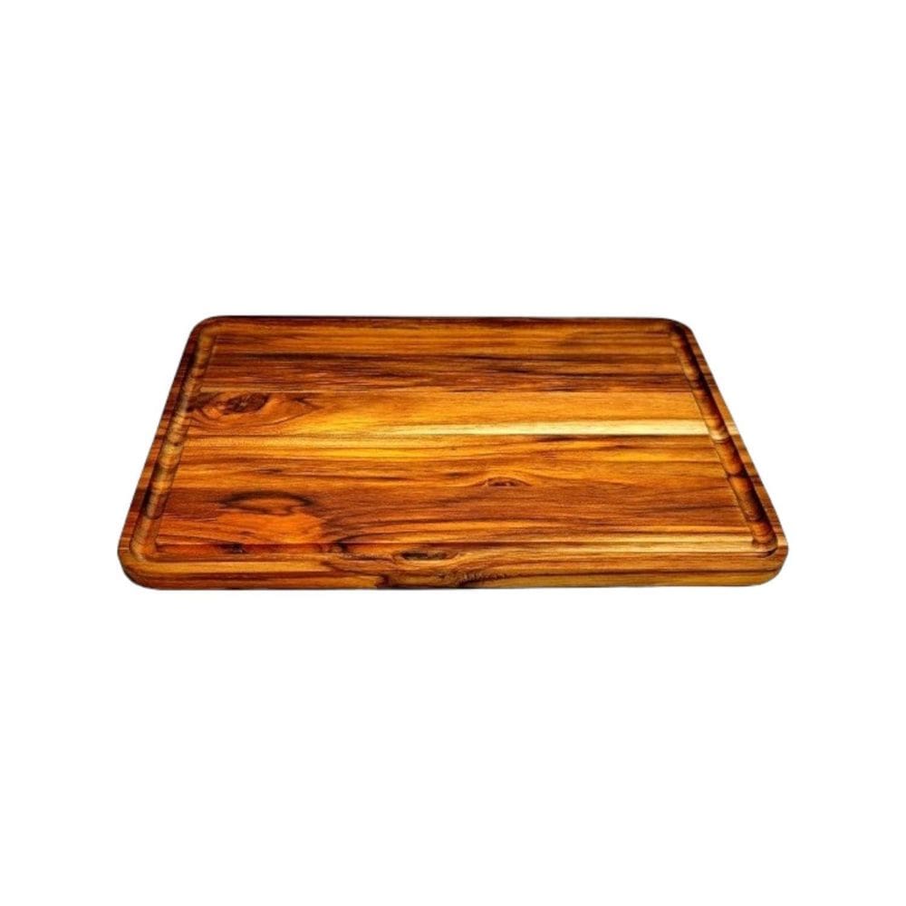 Tábua Para Cortar E Servir Em Madeira Teca Retangular 34X23
