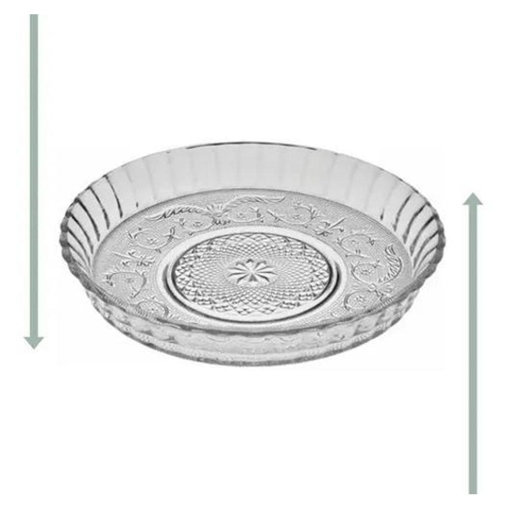 10X Prato Para Bolo Pudim Com Borda 30Cm Kig Glassware