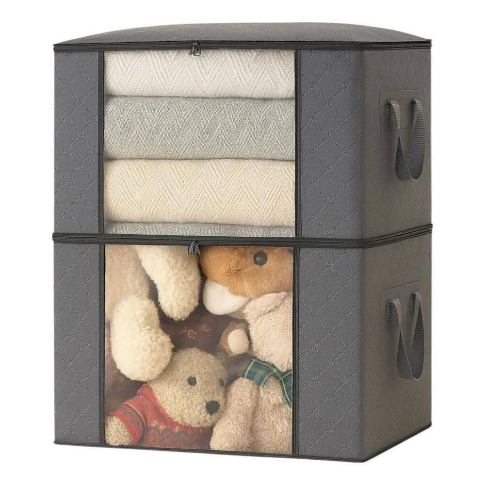 3X Kit 2 Organizadores Multiuso Roupas Edredom Cobertor