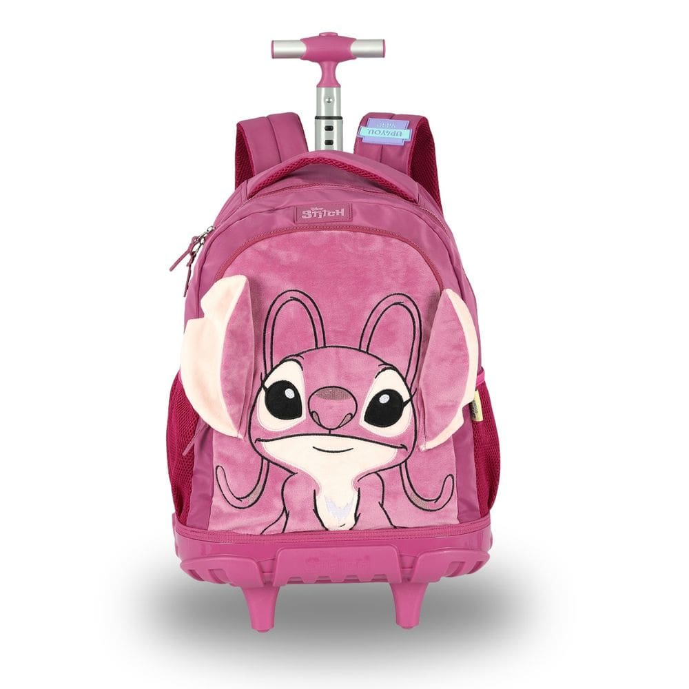 Mochila Rodas Stitch Disney Pelúcia Escolar Meninas 3D