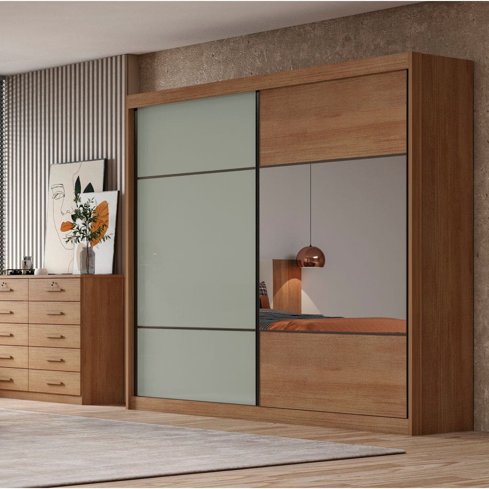 Guarda Roupa Brusque 6 Gavetas Com Espelho