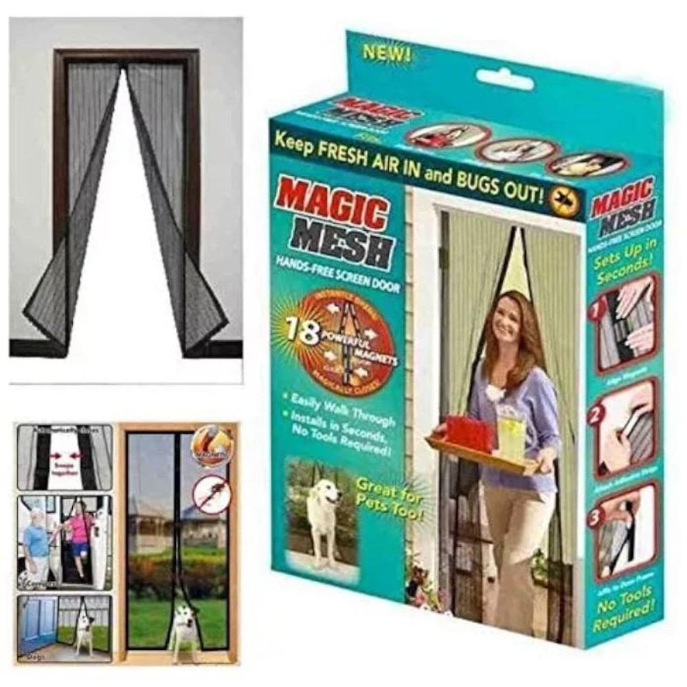 Kit 2 Cortinas Micro Malha Magnética Mosqueteira Anti-Inseto