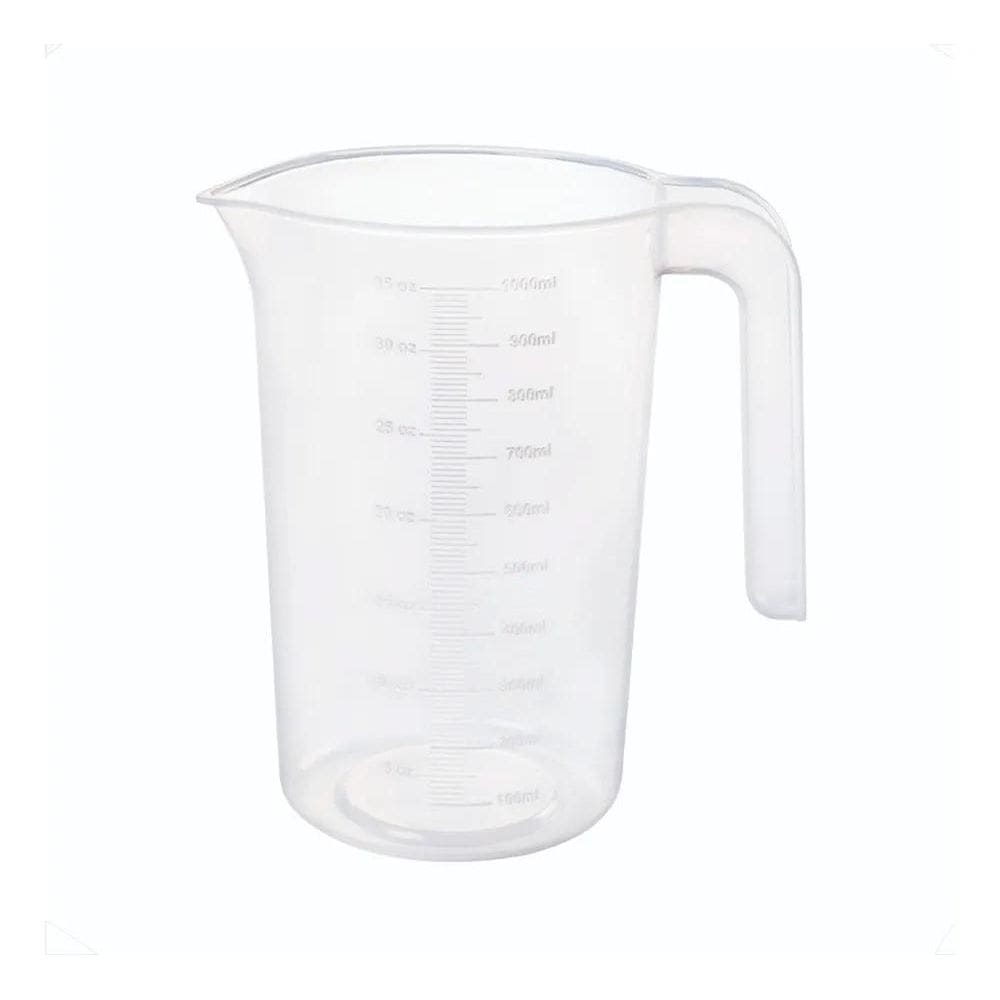 2X Jarra Plástica Medidora Dosadora Graduada 1L Transparente
