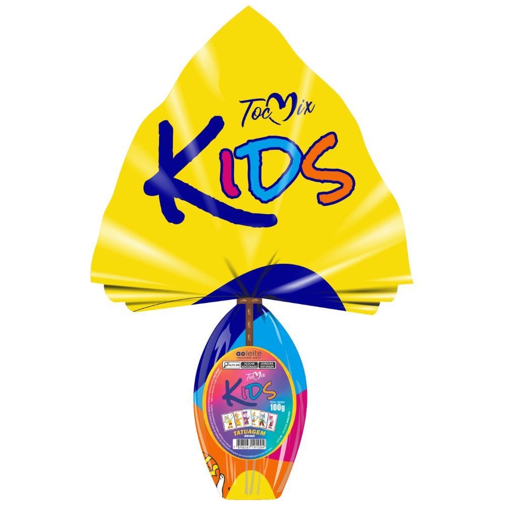 Ovo de Páscoa Toc Mix Kids Sabor Chocolate ao Leite 100g