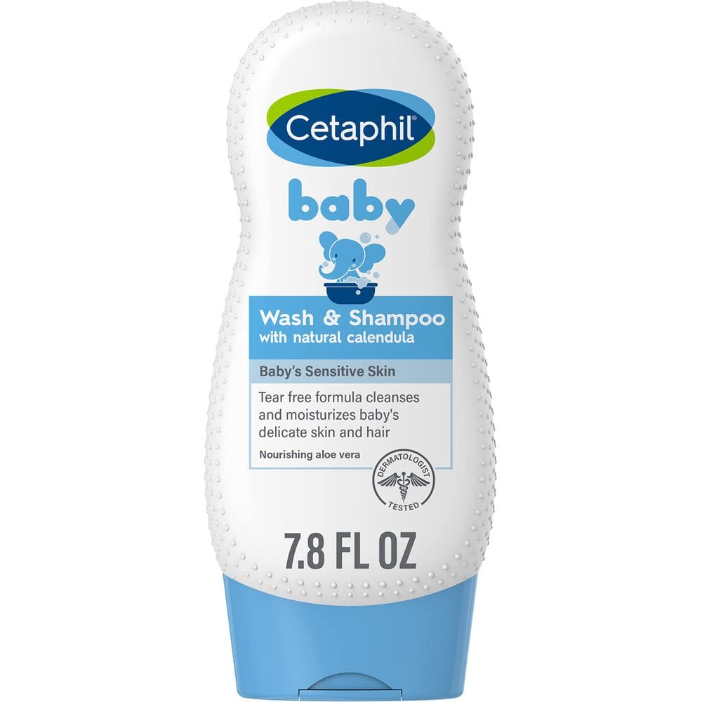 Shampoo e sabonete líquido Cetaphil Baby com calêndula orgânica 230mL