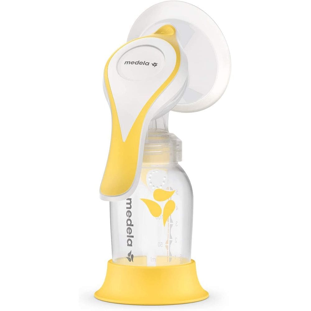 Bomba de mama Medela Harmony Manual com frasco Flex Shields de 150 ml