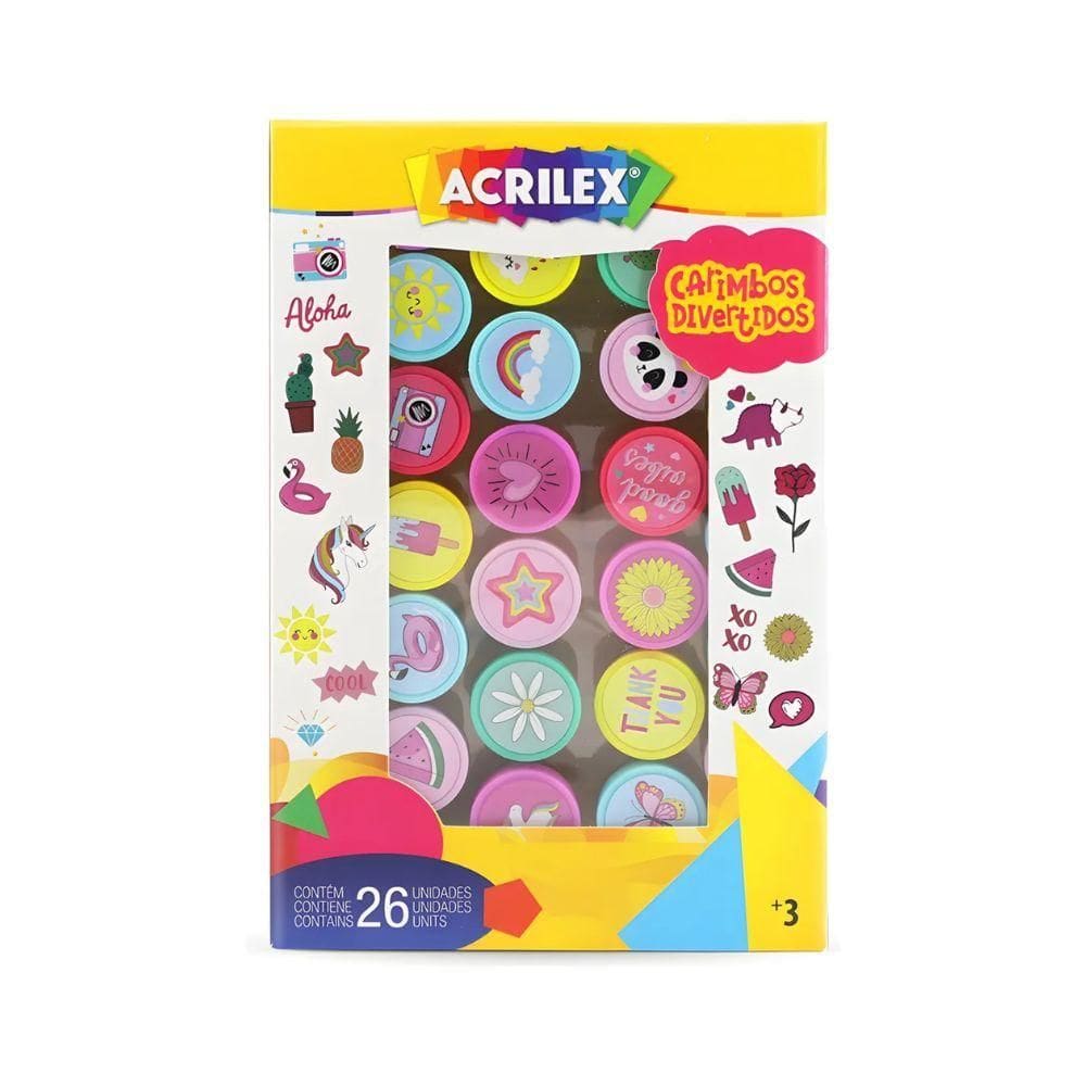 Carimbos Divertidos 26 Unidades Acrilex