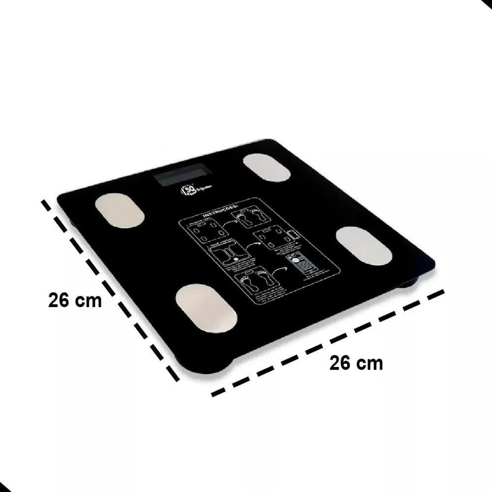 Wellmix Balança De Banheiro Inteligente Digital Bioimpedanci
