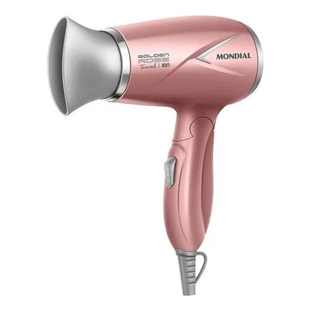 2X Secador De Cabelo Golden Rose Mondial Portátil Viagem Cor