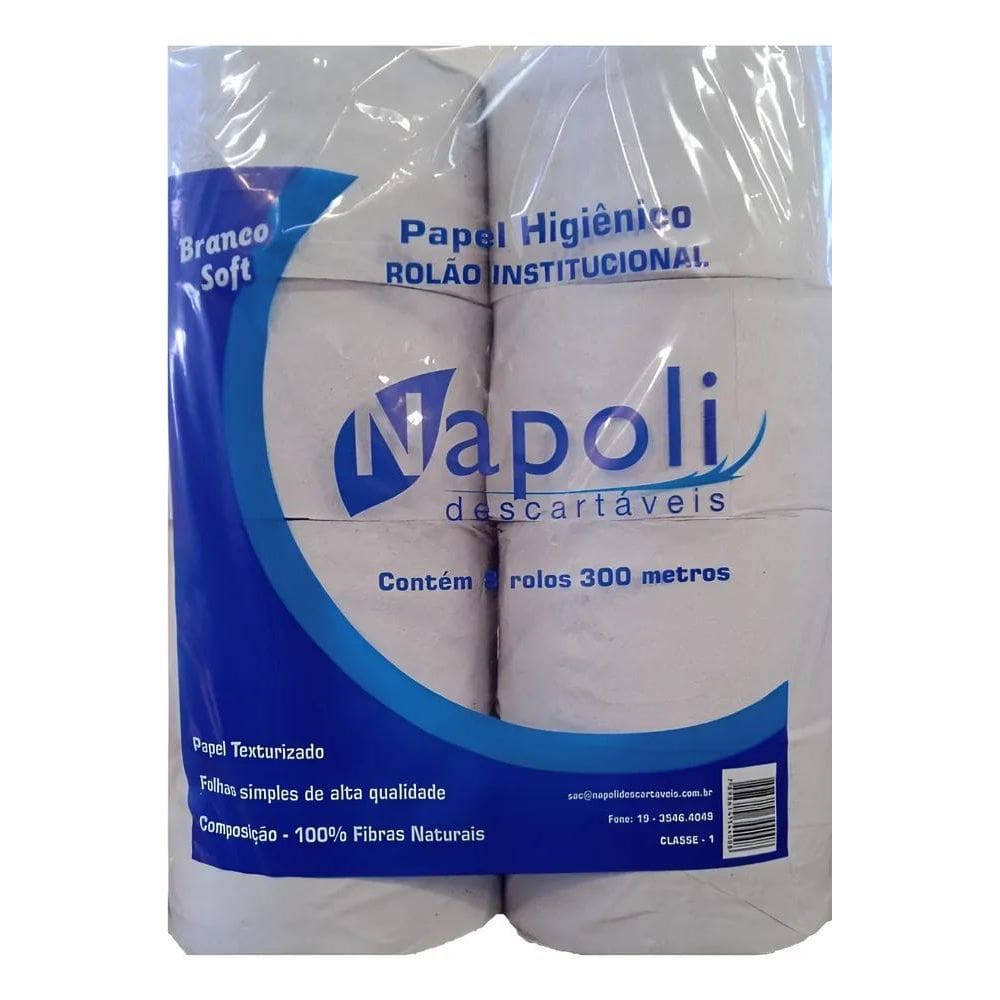 5X Papel Higiênico Rolão 300M C/8 Rolos