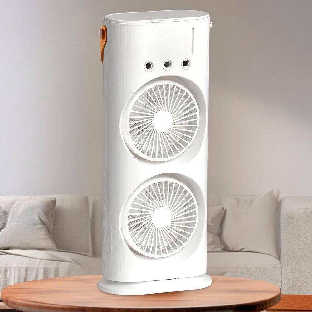 Ventilador Usb Torre Potente Duplo Mesa Resfria Potente