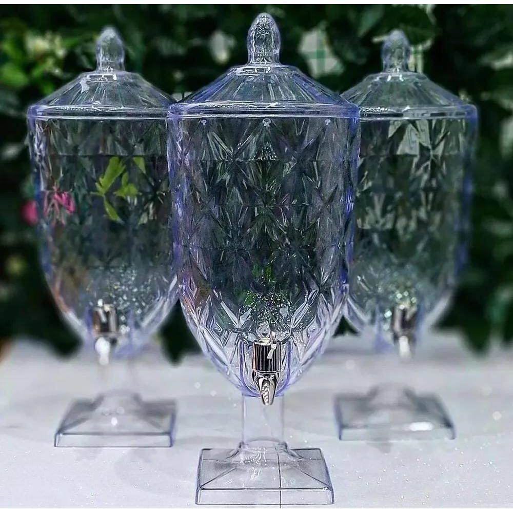 Suqueira Jarra Cristal Acrílico Diamond Água Suco4,5L Xplast