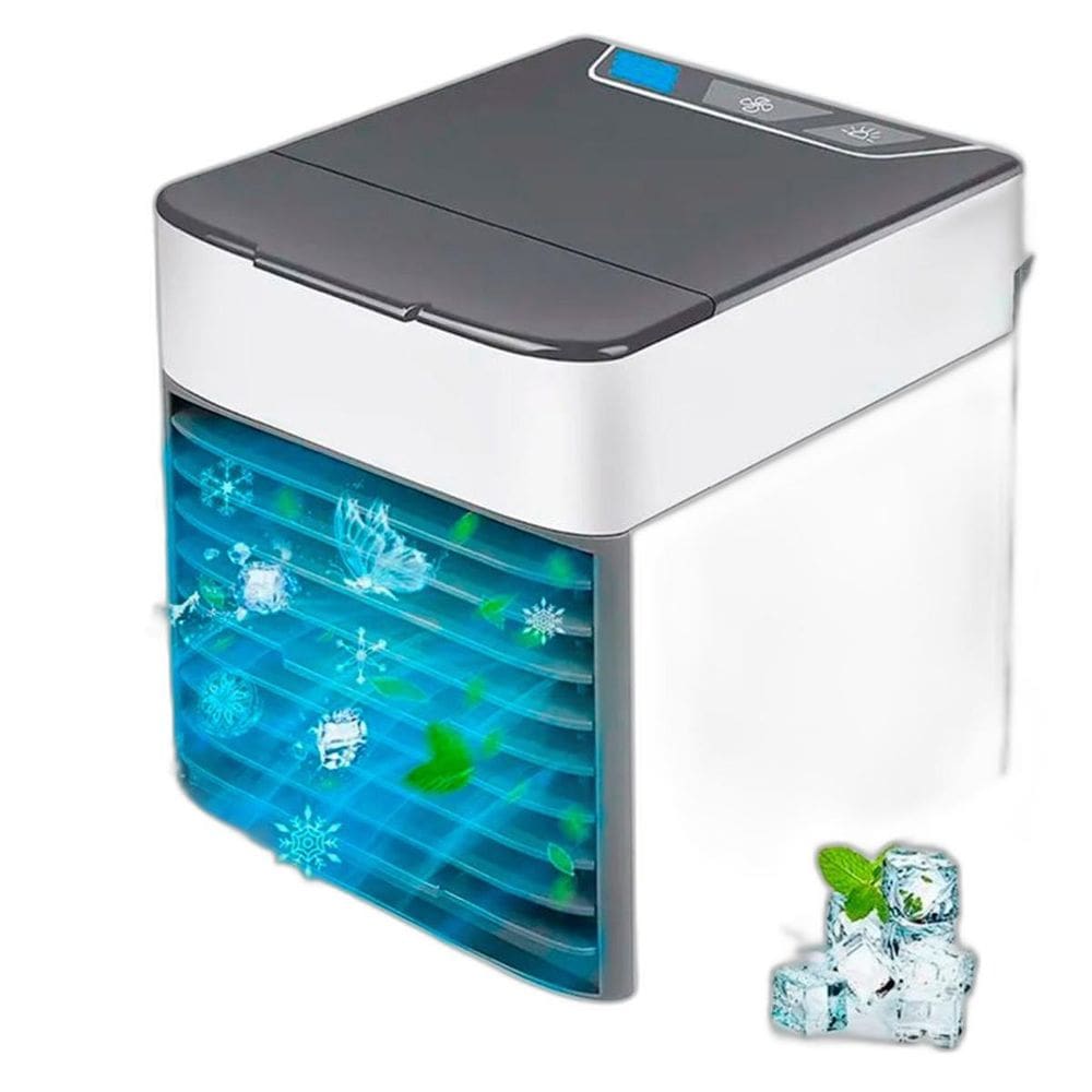 Mini Ar Condicionado Usb Portátil Luz Led Refrescar
