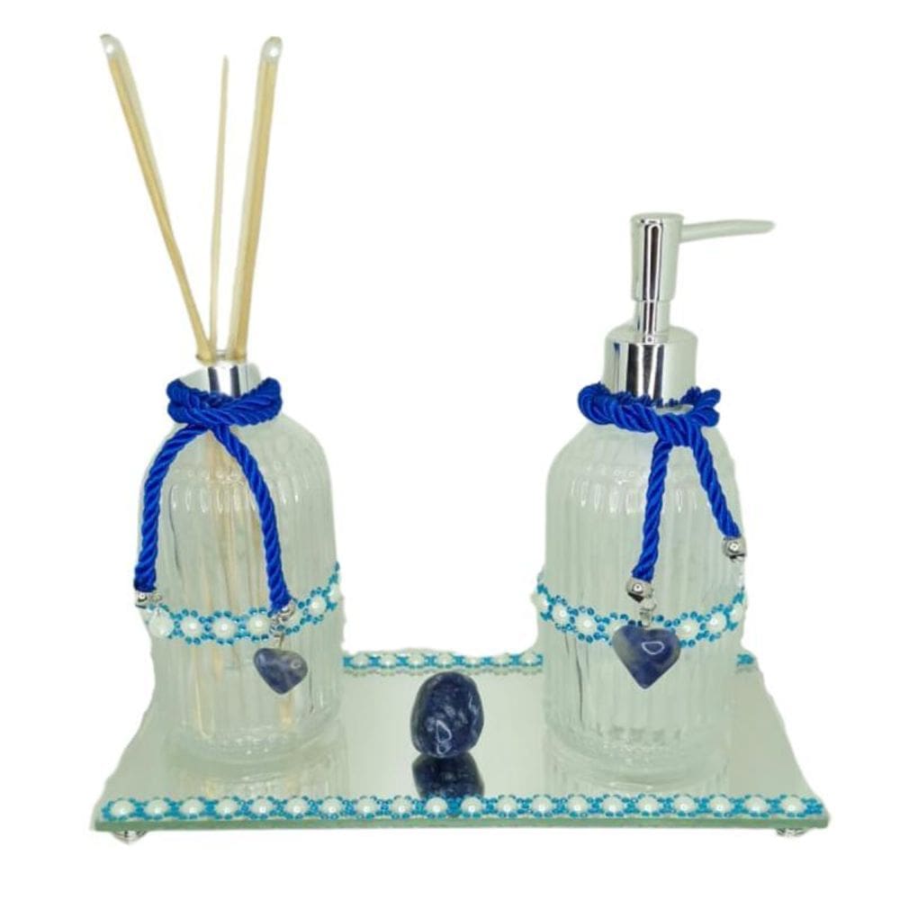 Kit Lavabo Pedra Natural Difusor Saboneteira-Escolha A Pedra