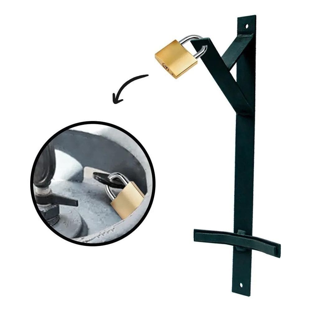 10X Suporte Botijão De Gás Antifurto Parede