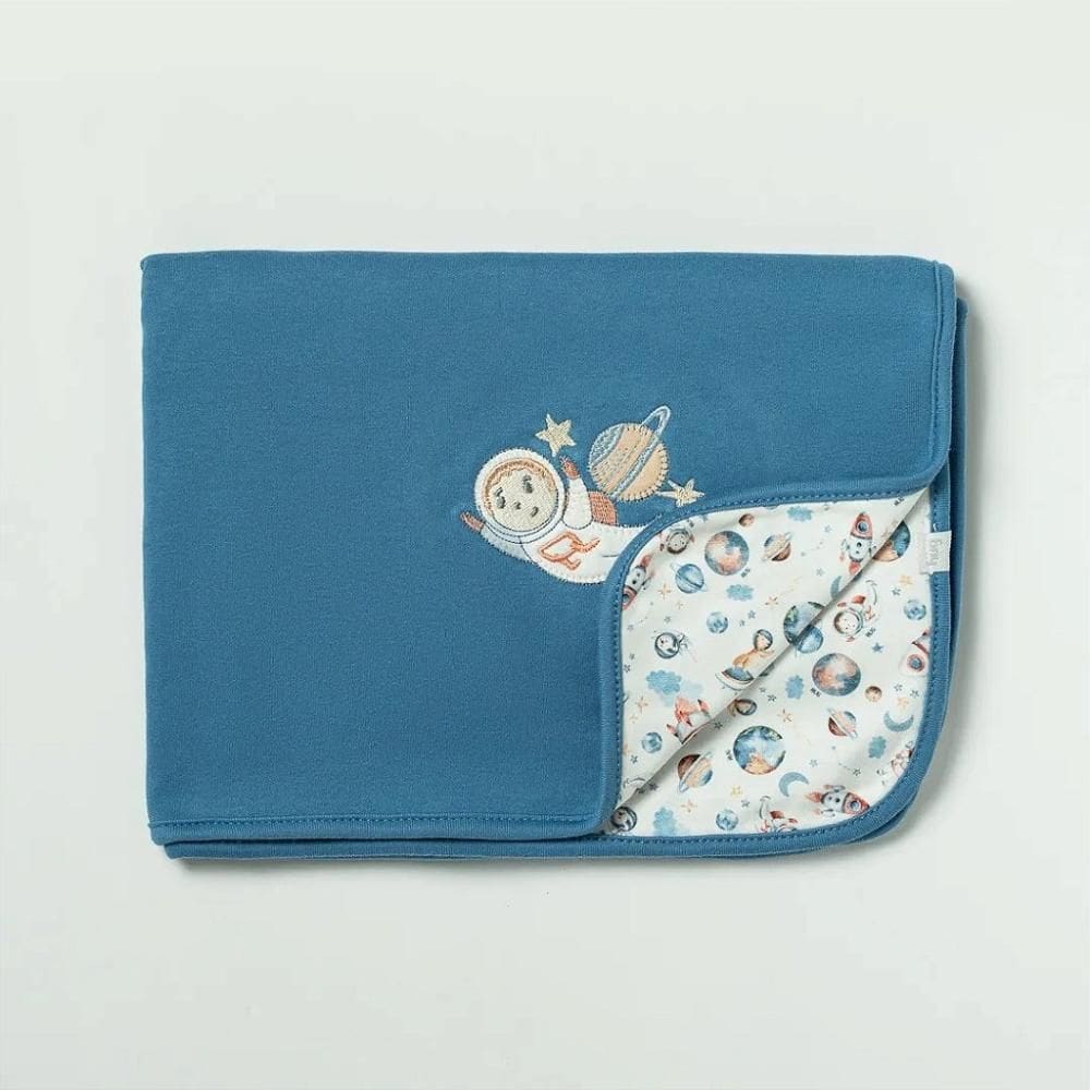 Manta de Suedine Hug Espacial Azul Nimbus