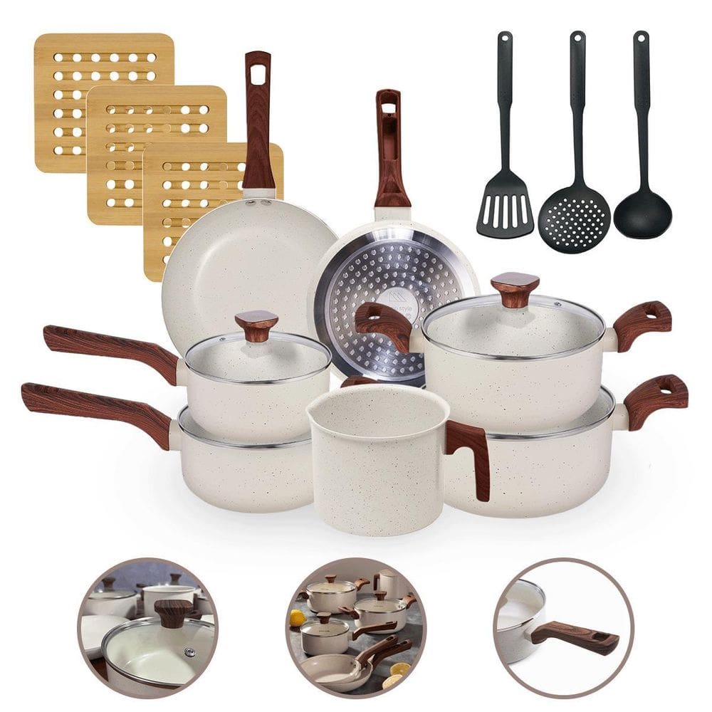 Jogo Panelas 13 Pç 2Mm Cerâmico Antiaderente Indução-Vanilla