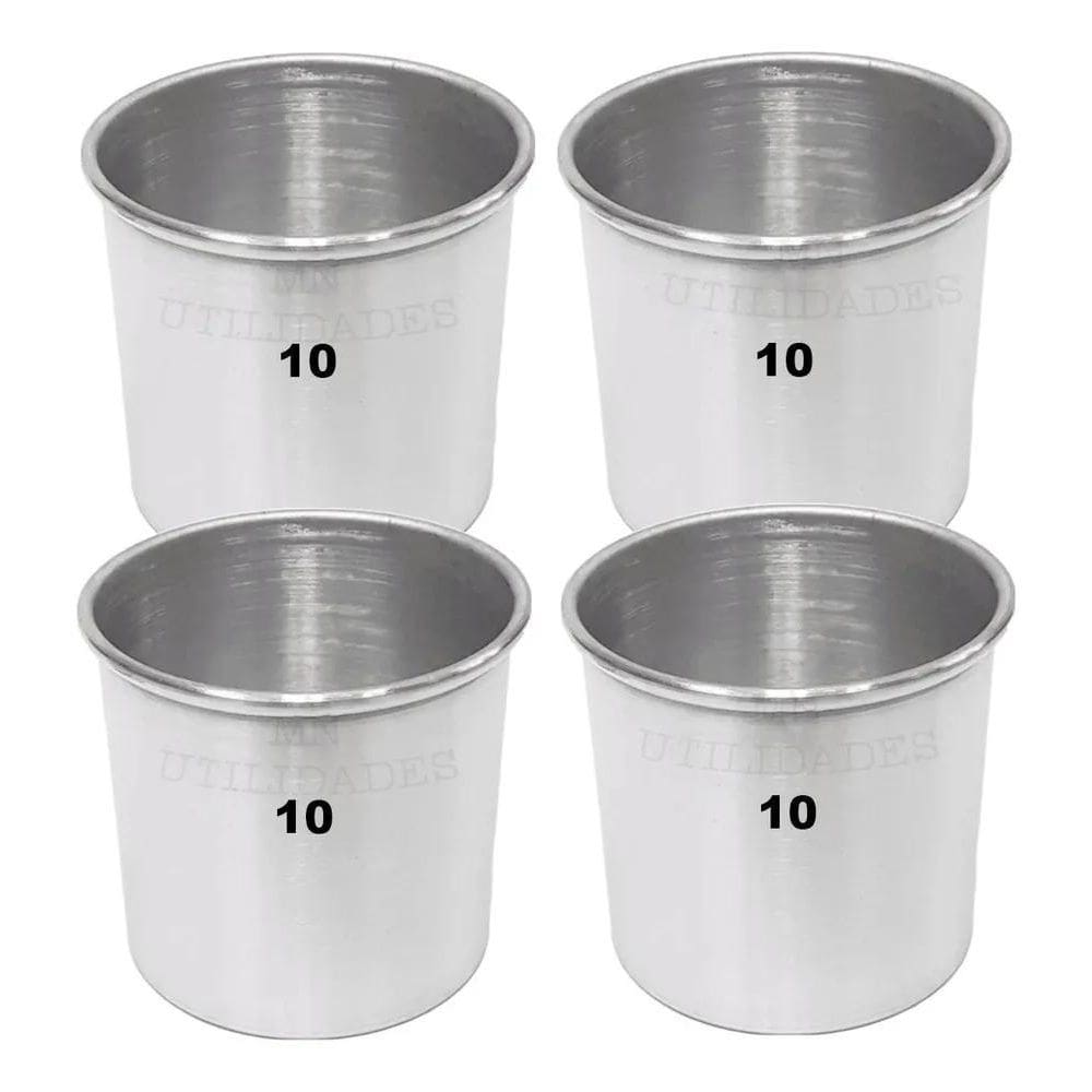 2X Kit 4 Formas Bolo Redondas Alta 10X10 Cm Alumínio Resiste